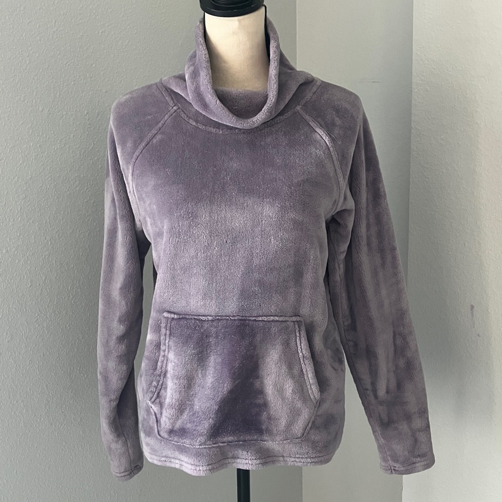 C9 by CHAMPION Women Fleece Purple Mock Neck Long Sleeve Sweatshirt | M